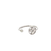14k White and Yellow Gold .05ct G VS2 LV Stackable Rings
